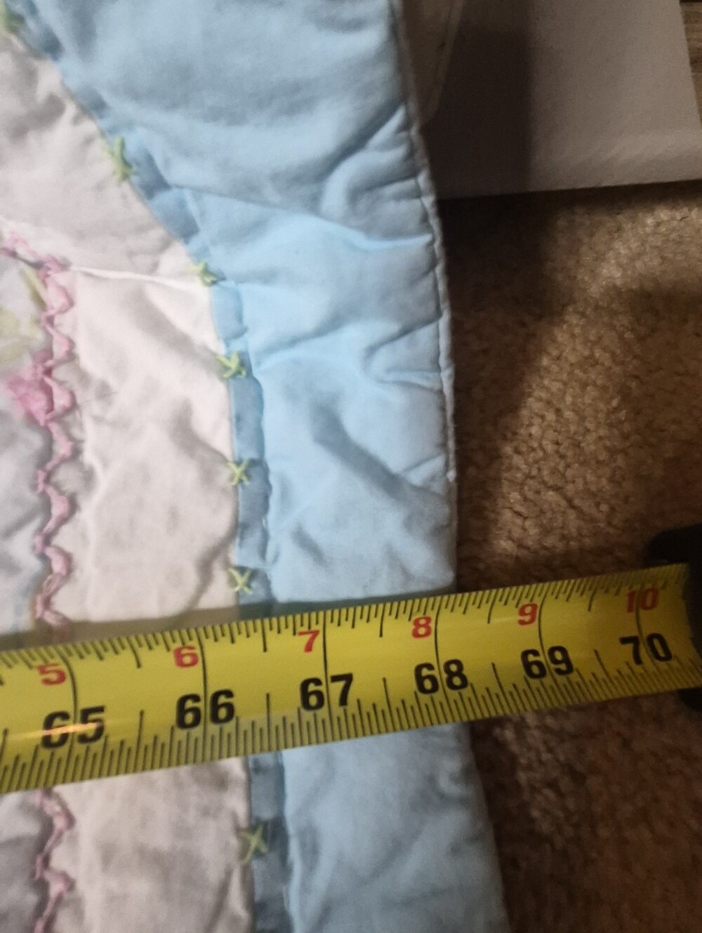 Pottery Barn Pastel Patchwork Floral Quilt in Blue, Pink, Green, Cream - Picture 4 of 10